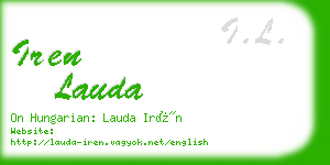 iren lauda business card
